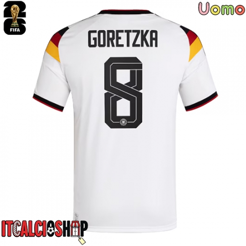 Germania Leon Goretzka #8 Prima Maglia Mondiali 2026 Manica Corta